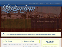 Tablet Screenshot of lakeviewassistedliving.com